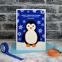 'Penguin' Personalised Childrens Christmas Card, thumbnail 2 of 4