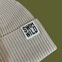 Swim Wild Chunky Knit Beanie Hat Oat, thumbnail 2 of 2