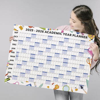 A1 Academic Wall Calendar 2025 2026, 10 of 12