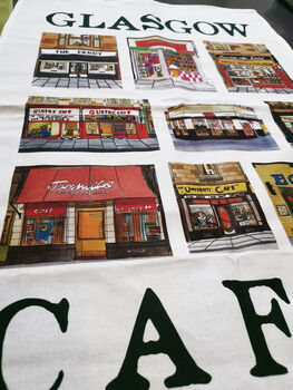 Glasgow Cafes Tea Towel, 4 of 4