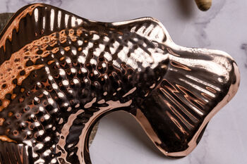 Solid Copper Fish Shaped Cake Mold And Wall Decor, 6 of 8