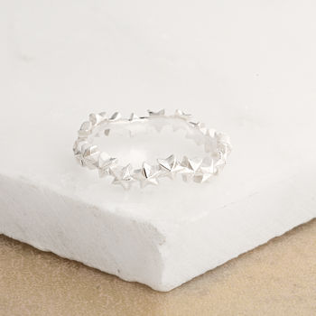 Sterling Silver Star Cluster Stacking Ring, 2 of 6