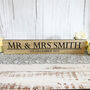 Personalised Mr And Mrs Wooden Wedding Sign, thumbnail 5 of 5