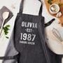 Personalised Denim 'Established' Year' Apron, thumbnail 3 of 6