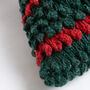Bobble Christmas Tree Cushion Intermediate Knitting Kit, thumbnail 4 of 8