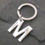 Alphabet Key Ring Personal Initial In Sterling Silver, thumbnail 3 of 10