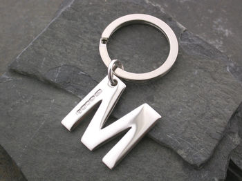 Alphabet Key Ring Personal Initial In Sterling Silver, 3 of 10
