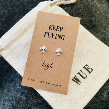 Silver Airplane Earrings. Keep Flying High, 3 of 3