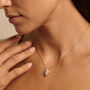 Gold Or Silver Marquise Stone Necklace, thumbnail 3 of 7