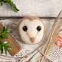 Barn Owl Brooch Needle Felting Kit, thumbnail 3 of 8