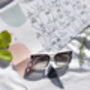 White Front Lens Rectangle Thick Frame Sunglasses, thumbnail 3 of 10