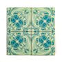 Botanical Green Blue Ceramic Tile, thumbnail 5 of 12