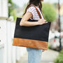 Personalised Canvas And Leather Tote Bag, thumbnail 2 of 7