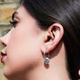 Disc Rose Gold Plated Silver Hoop Earrings, thumbnail 6 of 8