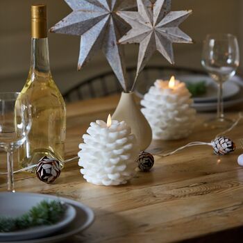 White Pine Cone Candles, 2 of 3