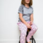 Kids Harem Style Trouser Children's Leggings In Pink, thumbnail 7 of 9