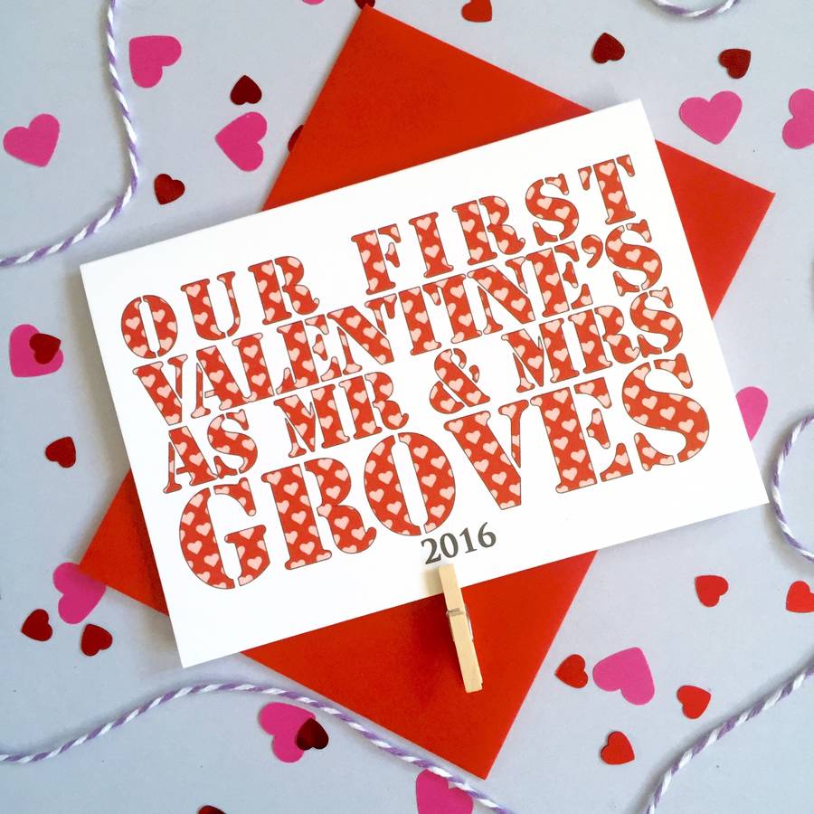 Personalised Couple's First Valentine's Card, 1 of 2