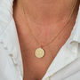 Dainty Holly Flower Gold Plated Charm Necklace, thumbnail 2 of 5