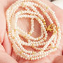 White Pearl Beaded Long Layering Necklace, thumbnail 4 of 11