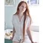 Ladies White Cotton Short Pyjama Set 'Anna', thumbnail 3 of 6