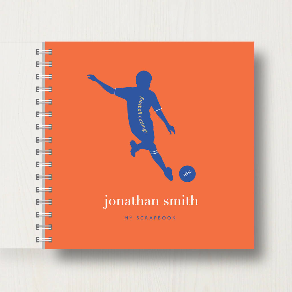 Personalised Kid's Football Scrapbook Or Memory Book, 1 of 9