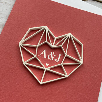 Personalised Initials Valentine's Day Card, 2 of 3