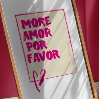 More Amor Por Favor Typography Wall Print | Digital Download, 3 of 4