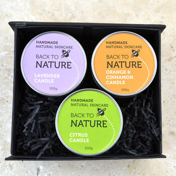 Trio Of Natural Aromatherapy Candles, 2 of 8