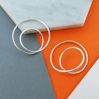 Sterling Silver Spring Hoop Earrings, 3 of 6