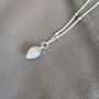Rainbow Moonstone Semi Precious Gemstone Necklace, thumbnail 2 of 8