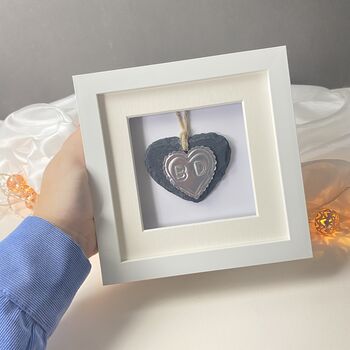 Personalised Silver Heart 25th Wedding Anniversary Gift, 3 of 8