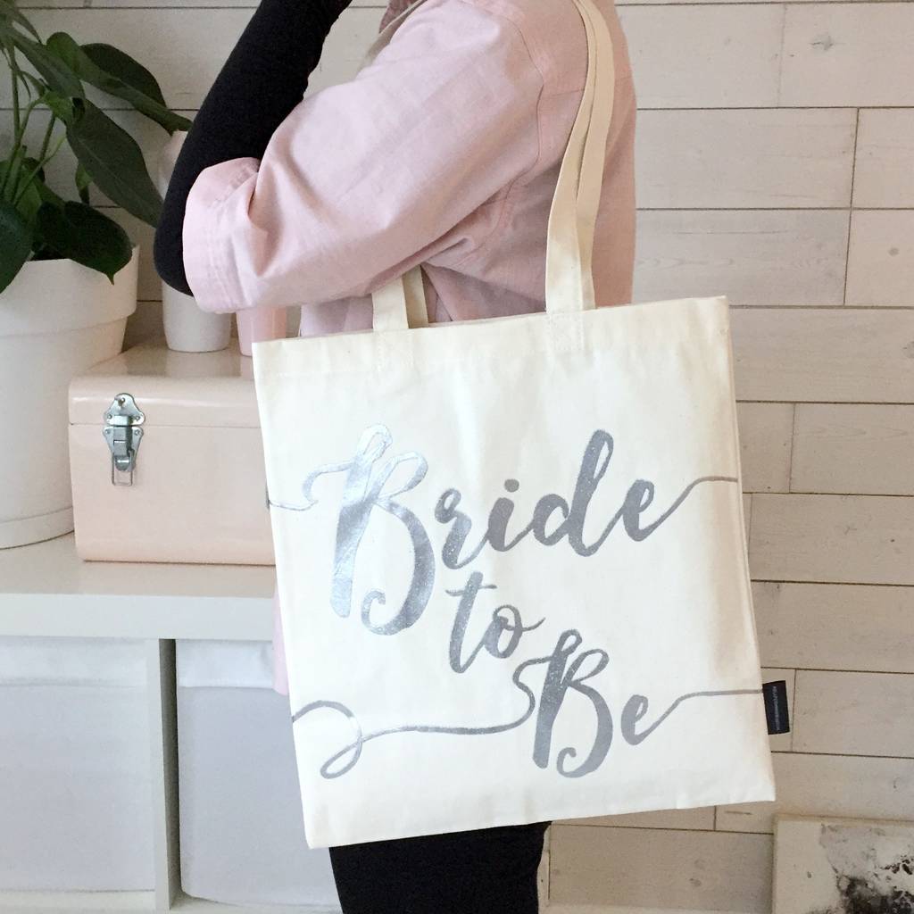 Silver 'Bride To Be' Bag By Kelly Connor Designs | notonthehighstreet.com