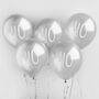 Five Silver Number 40 Balloons, thumbnail 1 of 2