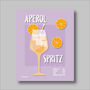 Aperol Spritz Cocktail Print Four Colour Options, thumbnail 5 of 8