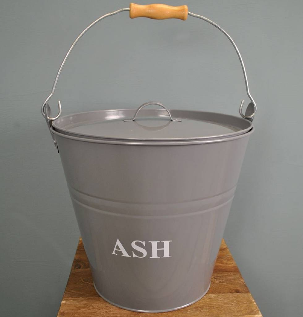 fireside ash bucket in french grey by garden selections
