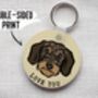 Wire Haired Dachshund Keyring, thumbnail 3 of 6