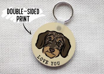 Wire Haired Dachshund Keyring, 3 of 6