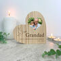 Personalised In Loving Memory Photo Wooden Heart, thumbnail 2 of 5