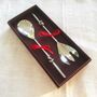 Large Twisted Silver Salad Servers ~ Boxed, thumbnail 2 of 7