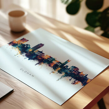 Oldham Skyline Cityscape Art Print, 8 of 12