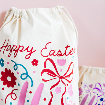 Personalised Happy Easter Bunny Sack, 5 of 8