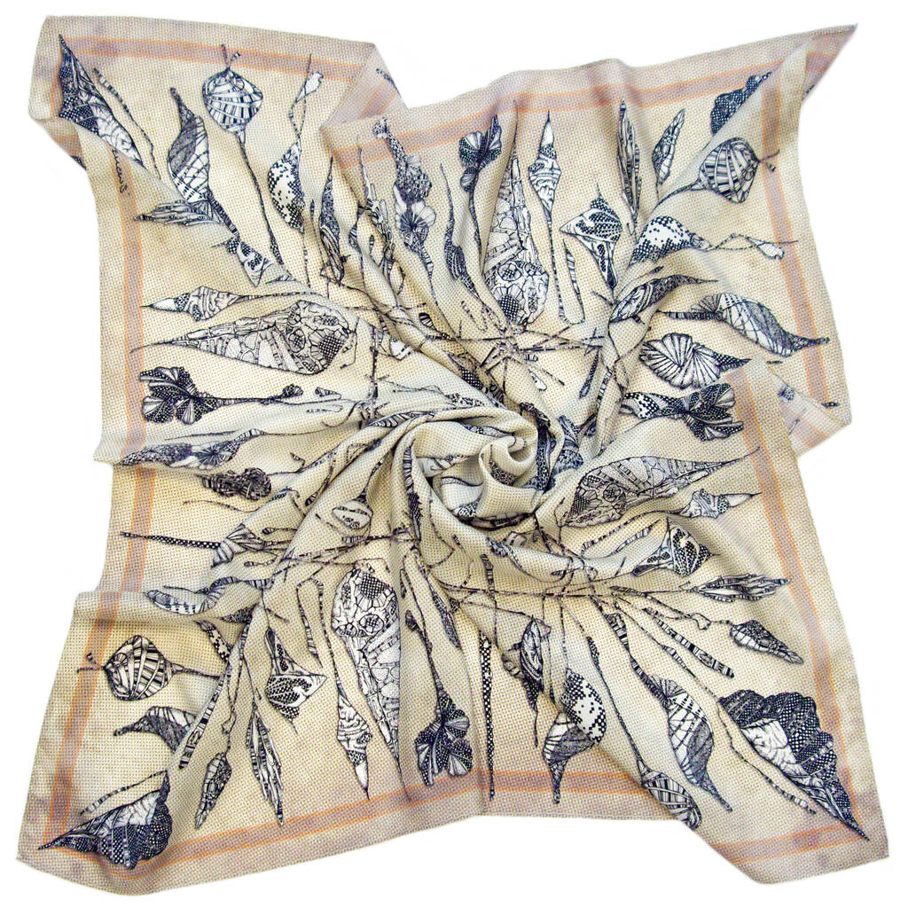 Aurelia | Butterfly, Moth And Cocoon Square Silk Scarf, 1 of 4