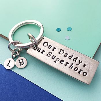 Personalised Our Daddy Our Superhero Keyring, 3 of 7
