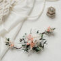 Felicity Pale Pink Wedding Dried Flower Short Hair Vine, thumbnail 2 of 5