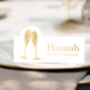 Personalised Wedding, Birthday Or Anniversary Champagne Gold Foiled Place Cards, thumbnail 1 of 4