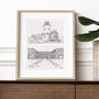 Personalised Double Wedding Venues Sketch, thumbnail 8 of 9