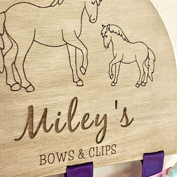 Personalised Hair Bow And Clip Holder Custom Name, 6 of 6