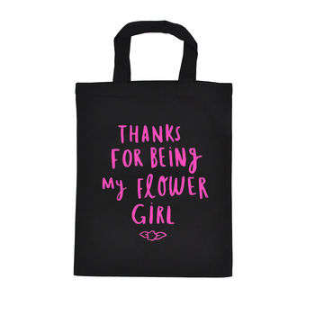 Thank You For Being My Flower Girl Mini Tote Bag, 5 of 7