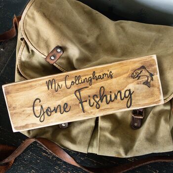 Gone Fishing Wooden Sign, 3 of 3