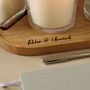 Personalised Solid Oak Candle And Diffuser Tray – Gift For Candle Lovers, thumbnail 4 of 9